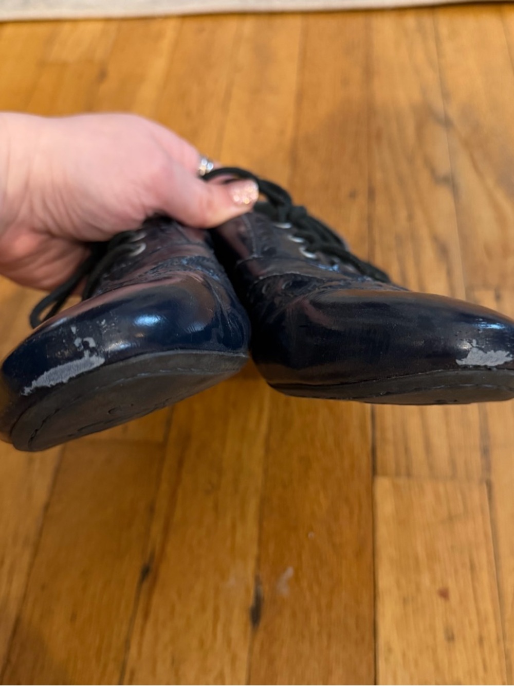Born Navy Patent Wingtip Oxfords - Picture 10 of 10